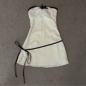 Peppermayo White and Black Mini Dress
